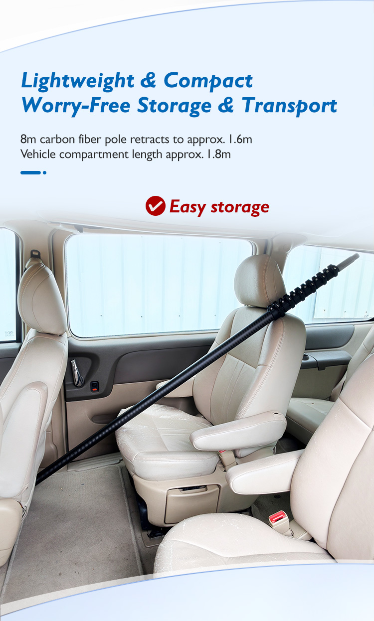 CT Carbon Fiber Telescopic Pole​ - Cleanic Cleaning Equipment